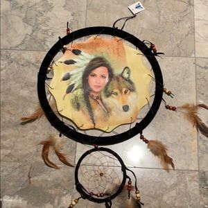 NWT NATIVE AMERICAN DREAM CATCHER WOLF WOMEN
